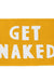Feblilac Orange and White Cartoon Get Naked Tufted Bath Mat