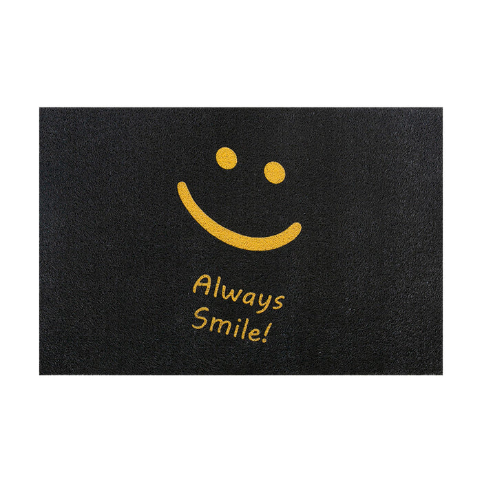 Black Smile Door Mat