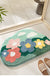 Feblilac Colorful Flowers and Mountains Tufted Bath Mat