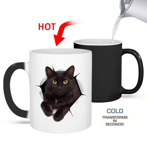 Black Cat Gradient Color Affordable Luxury Style Mug