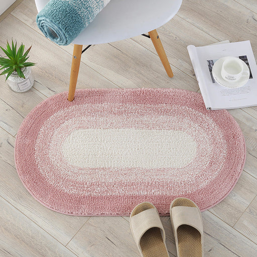 Simple Colorful Mat for Bathroom, Ultra Soft Rug for Kitchen