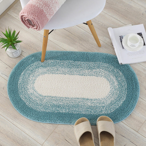 Simple Colorful Mat for Bathroom, Ultra Soft Rug for Kitchen