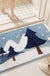Feblilac Snowflakes and Pine Trees Tufted Bath Mat