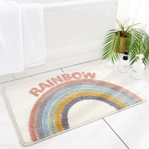 Rectangular Rainbow Bath Mat