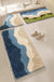 Feblilac Waves Tufted Bathroom Mat Toilet U-Shaped Floor Mat