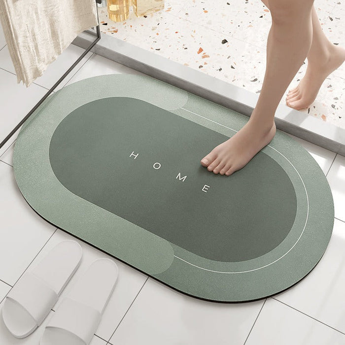 Oval Diatomaceous Earth Bathroom Mat