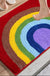 Feblilac Rainbow Bedroom Mat, Cute Colorful Rug