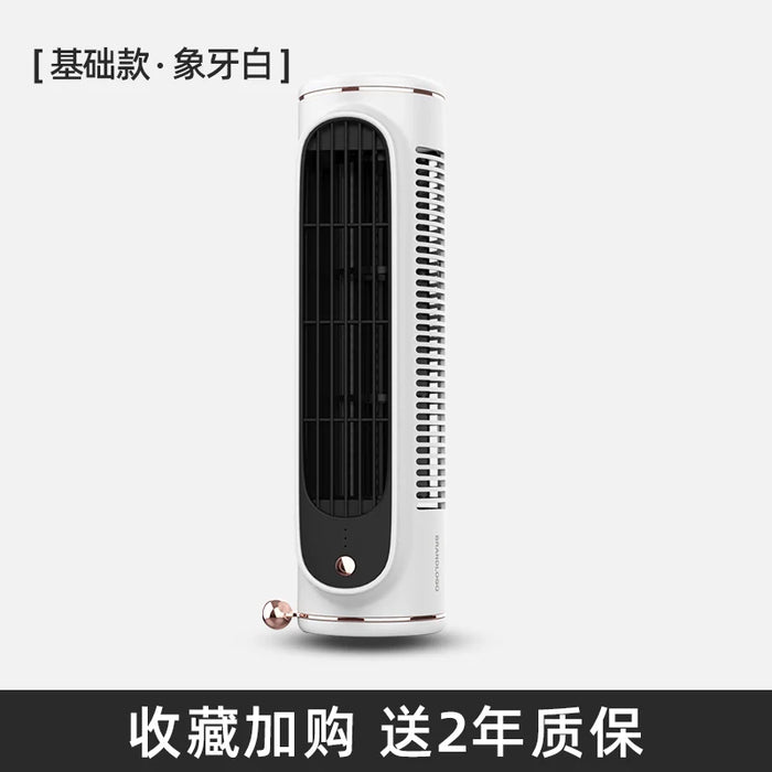 Electric Fan Small Dormitory Desk Fan Household Tower Fan Mute No Leaf Strong Wind Office Desk Surface Panel Mini USB