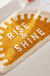 Cute Rise and Shine Cute Bathroom Mat, Golden Semi-Circle Bath Mat