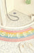 Pink Sweet Rainbow Bathroom Mat, Cute Ellipse Bath Rug