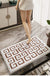 Feblilac Brown Geometric Pattern Tufted Bath Mat