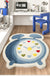 Feblilac Blue Alarm Clock Tufted Bath Mat