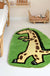 Cute Dinosaur Bedroom Rug, Irregular Shape Mat, Cute Cartoon Area Rug