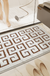 Feblilac Brown Geometric Pattern Tufted Bath Mat