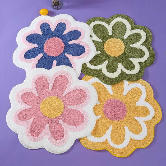 Feblilac Lovely Flower Shaped Bath Mat