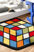 Feblilac Colorful Rubik's Cube Tufted Bath Mat