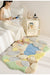 Feblilac Irregular Light Colored Moss Bedroom Rug Long Runner