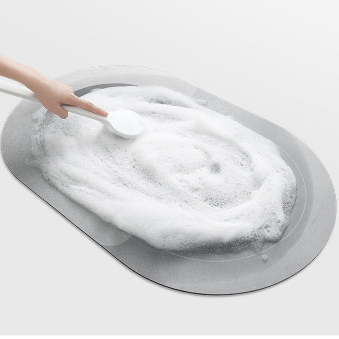 Oval Diatomaceous Earth Bathroom Mat