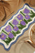 Feblilac Lovely Purple Flowers Bedroom Runner Mat