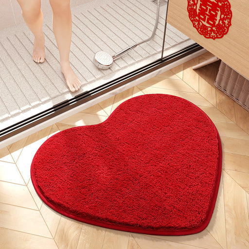 Heart-Shape Bath Mat, Love Mat for Bathroom, Multiple Colors