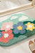 Feblilac Colorful Flowers and Mountains Tufted Bath Mat