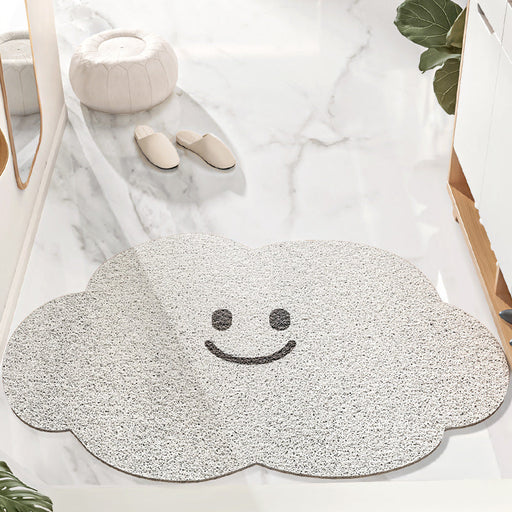 Cute Cartoon Cloud Door Mat, Dust-Removal Entryway Rug, Floor Mat for Home Entry, Non-Slip Carpet PVC Foot Mat