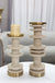 Creative Resin Cave Stone Metal Bamboo Candlestick Ornaments