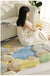 Feblilac Irregular Light Colored Moss Bedroom Rug Long Runner