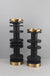 Creative Resin Cave Stone Metal Bamboo Candlestick Ornaments