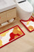 Red and Orange Flowers Tufted Bath Mat