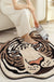 Feblilac Brown Tiger Head Handmade Tufted Acrylic Livingroom Carpet Area Rug