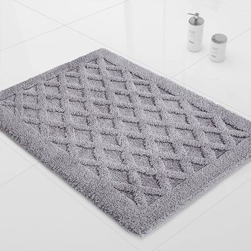 Solid Color Bathroom Mat, Water-Absorbent Bath Mat