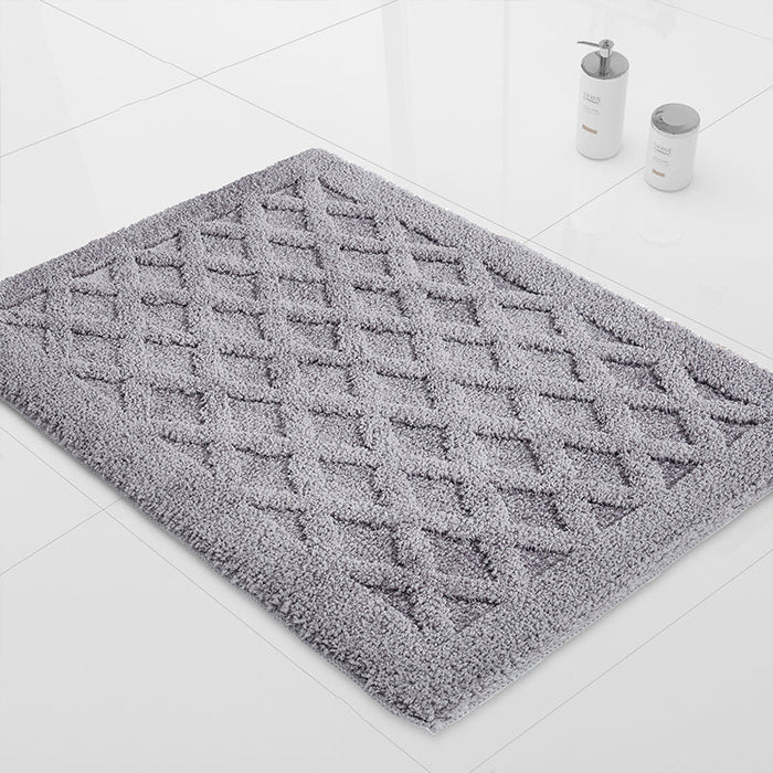 Solid Color Bathroom Mat, Water-Absorbent Bath Mat