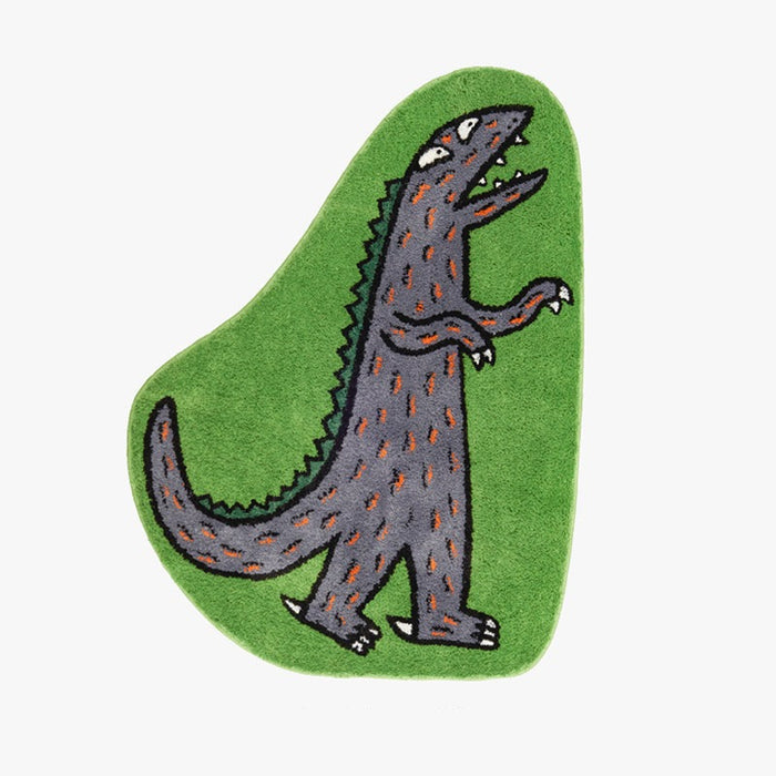 Cute Dinosaur Bedroom Rug, Irregular Shape Mat, Cute Cartoon Area Rug