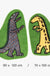 Cute Dinosaur Bedroom Rug, Irregular Shape Mat, Cute Cartoon Area Rug