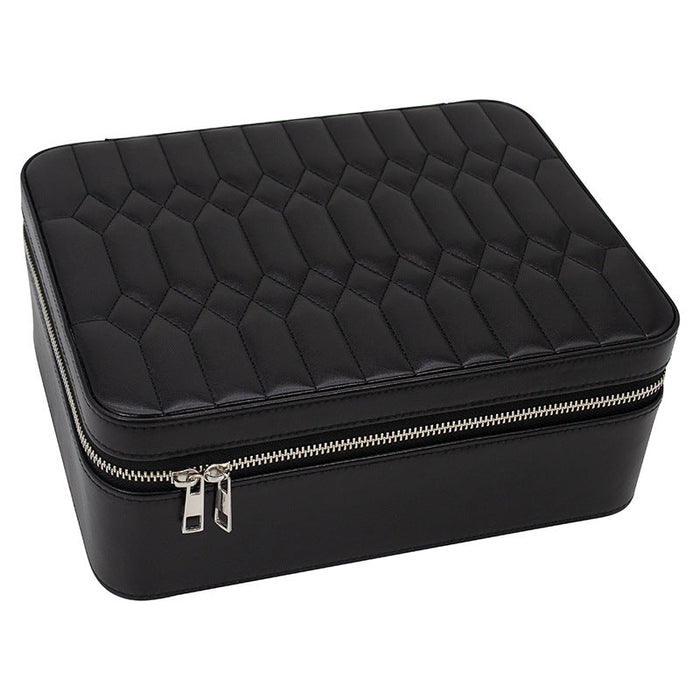 Black Leather Jewelry Box Watch Storage Box