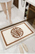 Feblilac Chinese Brown Pattern Tufted Bath Mat