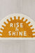 Cute Rise and Shine Cute Bathroom Mat, Golden Semi-Circle Bath Mat