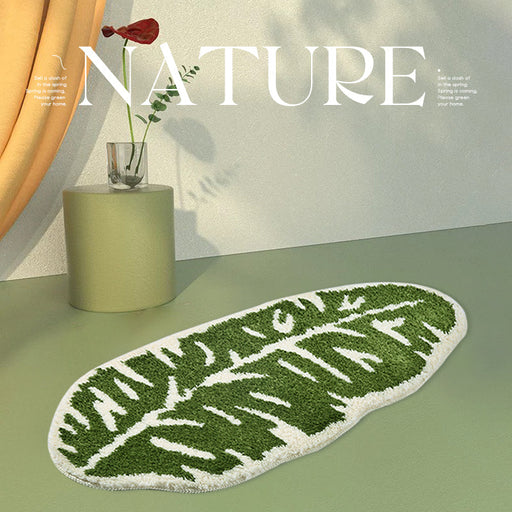 Green Leaf Mat for Bathroom Bedroom