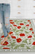 Feblilac Red PVC Leather Kitchen Mat