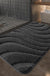 Feblilac Solid Color Tufted Bath Mat, Curve Pattern Bathroom Rug