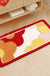 Red and Orange Flowers Tufted Bath Mat