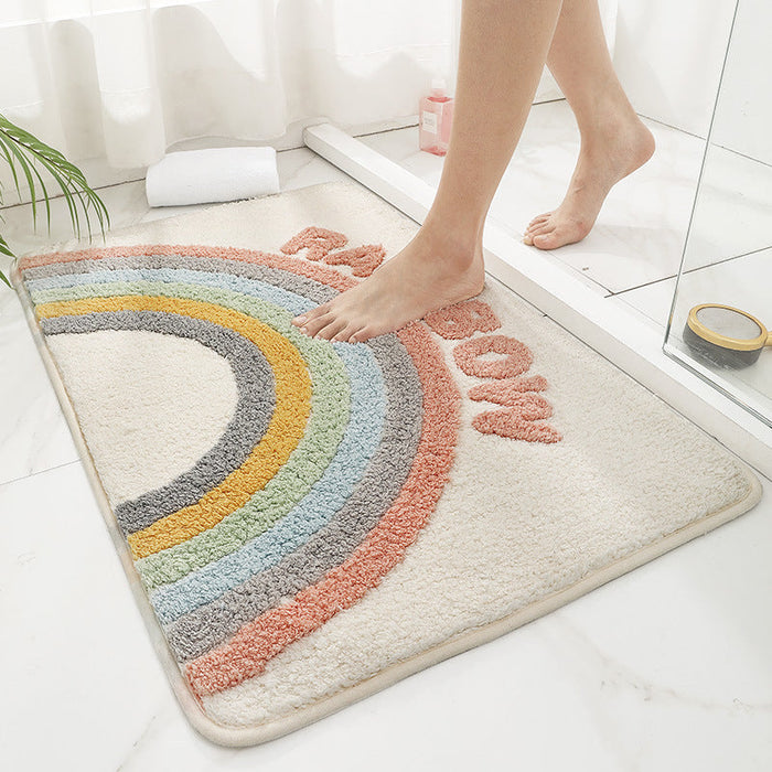 Rectangular Rainbow Bath Mat