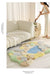 Feblilac Irregular Light Colored Moss Bedroom Rug Long Runner