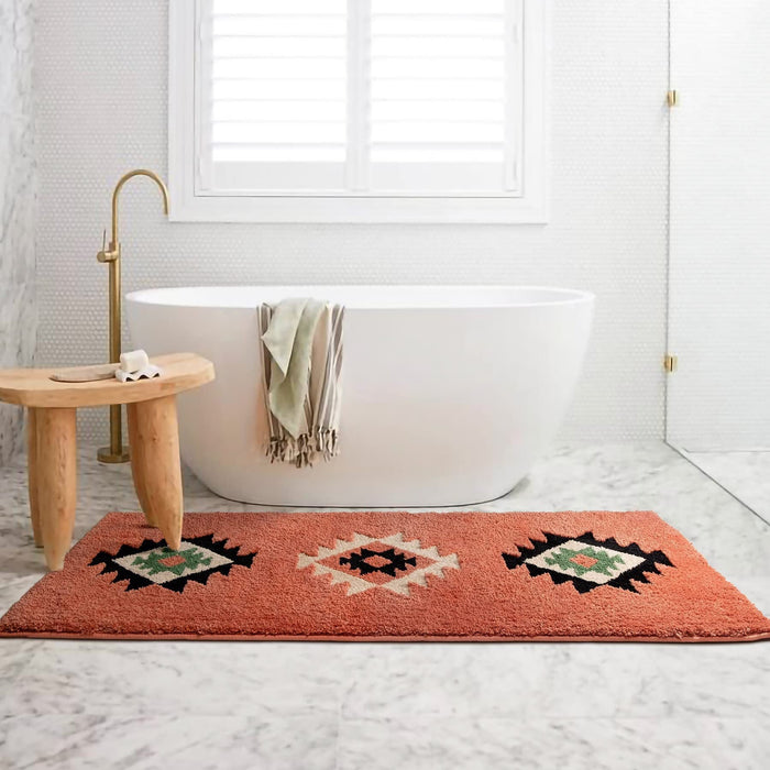 Feblilac Bohemia Geometric Tufted Bath Mat