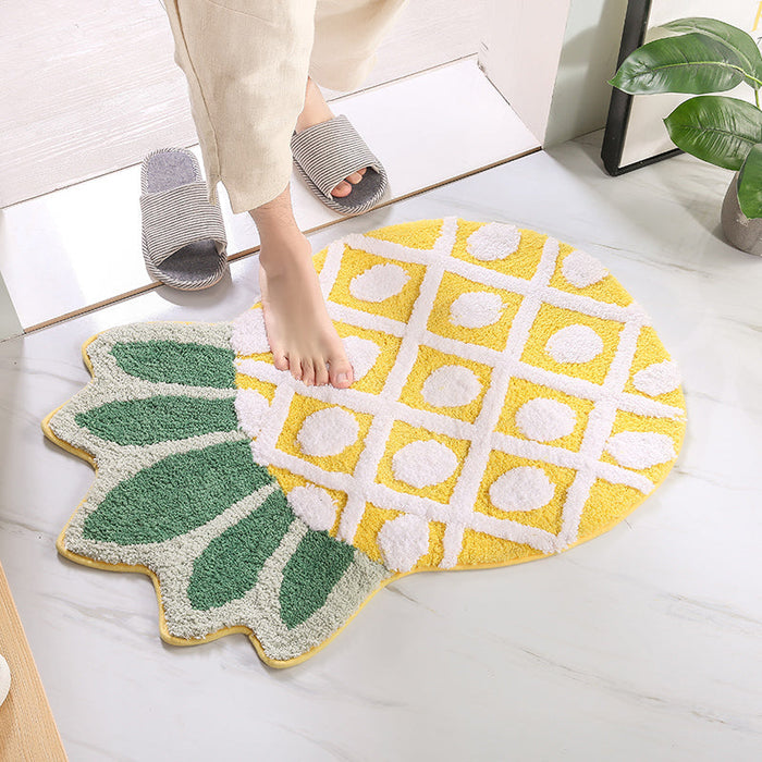 Yellow Pineapple Mat for Bathroom Kitchen