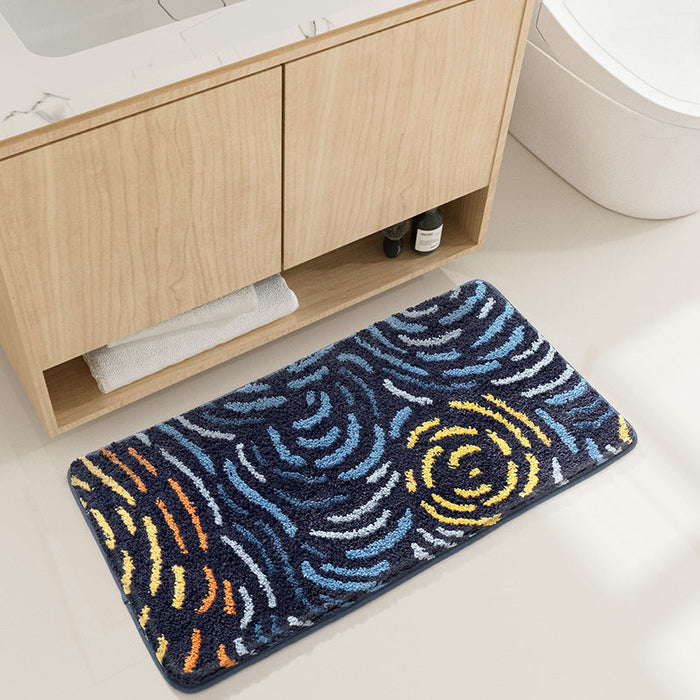 Line of Starry Night Bath Mat, Van Gogh Home Decor