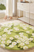 Feblilac White Flowers Handmade Tufted Acrylic Livingroom Carpet Area Rug