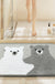 Feblilac Cute Animals Black and White Bear Tufted Bath Mat