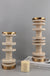 Creative Resin Cave Stone Metal Bamboo Candlestick Ornaments